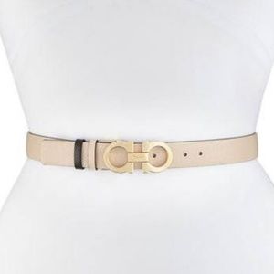 Salvatore Ferragamo Gancini Leather Belt